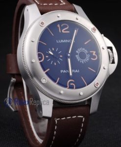 Panerai replica luminor marina submersible 8 giorni strip leather imitazione copia