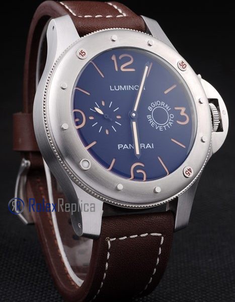 Panerai replica luminor marina submersible 8 giorni strip leather imitazione copia
