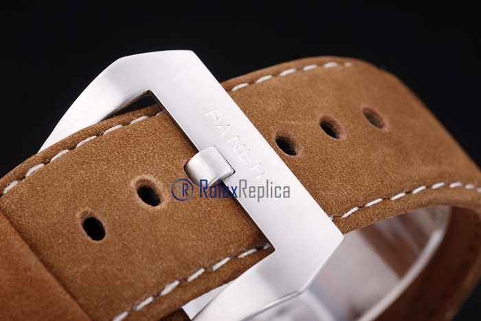 Panerai replica luminor marina submersible acciaio strip leather imitazione copia - immagine 8