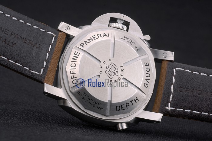 Panerai replica luminor marina submersible acciaio strip leather imitazione copia - immagine 11