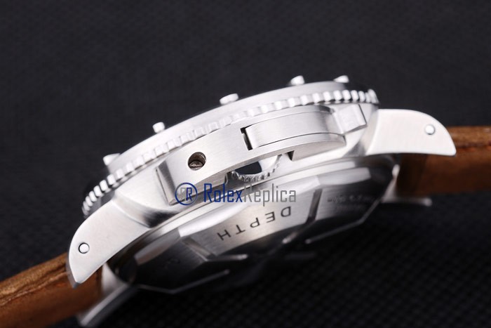 Panerai replica luminor marina submersible acciaio strip leather imitazione copia - immagine 12