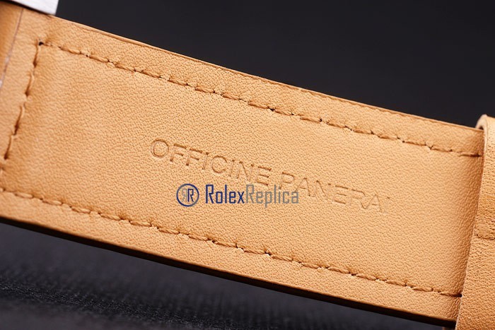 Panerai replica luminor marina submersible depth gauge acciaio strip leather imitazione copia - immagine 7