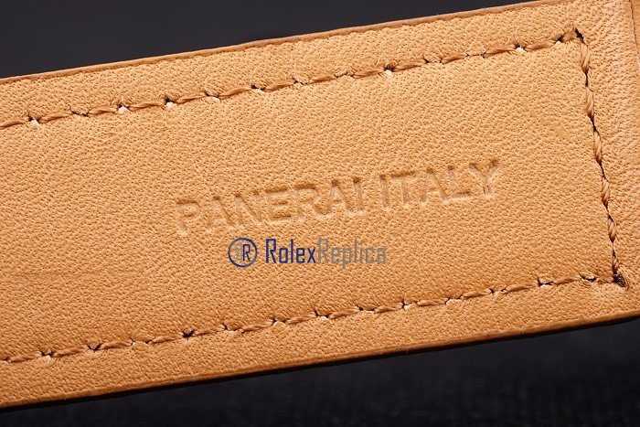Panerai replica luminor marina submersible depth gauge acciaio strip leather imitazione copia - immagine 8