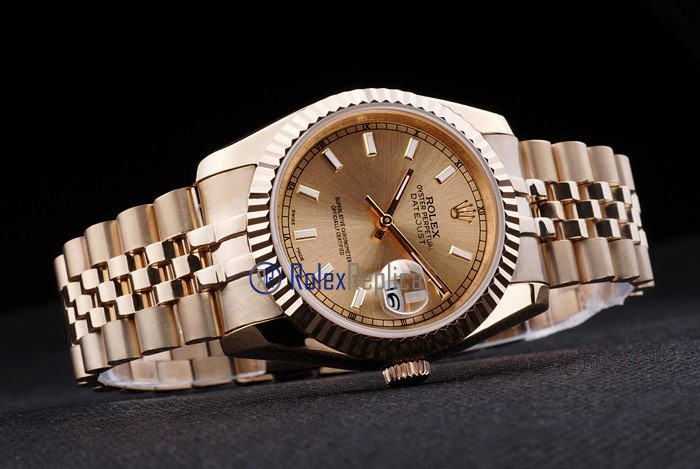 rolex replica datejust full oro barrette orologio imitazione - immagine 5