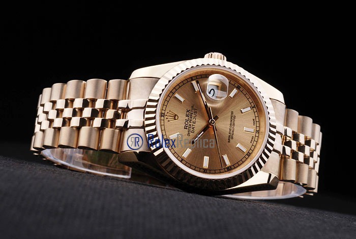 rolex replica datejust full oro barrette orologio imitazione - immagine 6