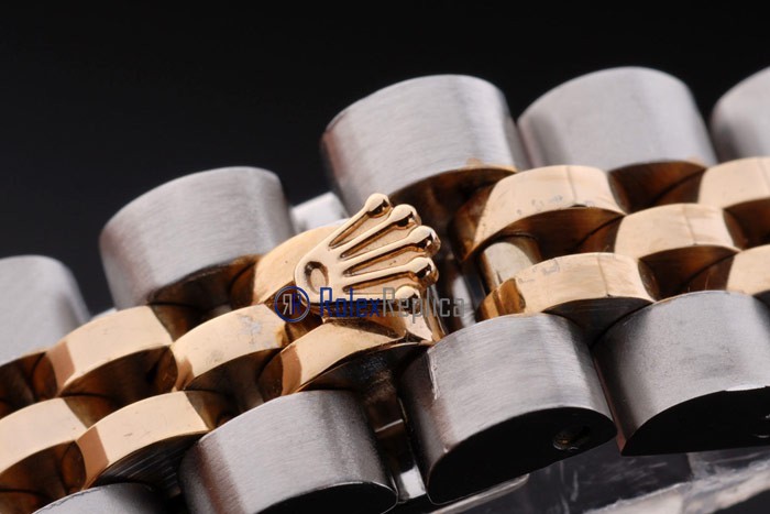 rolex replica datejust lady acciaio oro barrette orologio imitazione - immagine 7