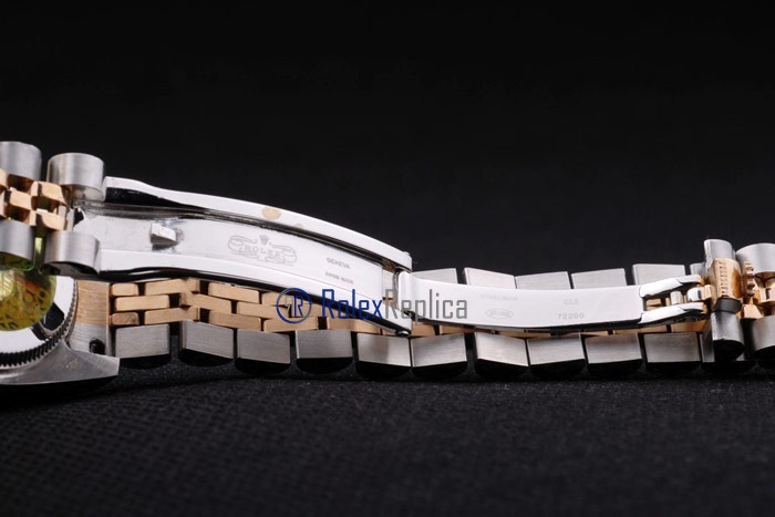 rolex replica datejust lady acciaio oro barrette orologio imitazione - immagine 9