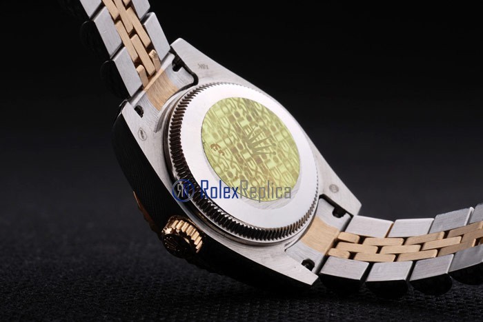 rolex replica datejust lady acciaio oro barrette orologio imitazione - immagine 10
