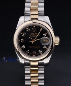 rolex replica datejust lady acciaio oro black arab orologio imitazione