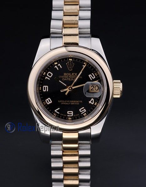 rolex replica datejust lady acciaio oro black arab orologio imitazione