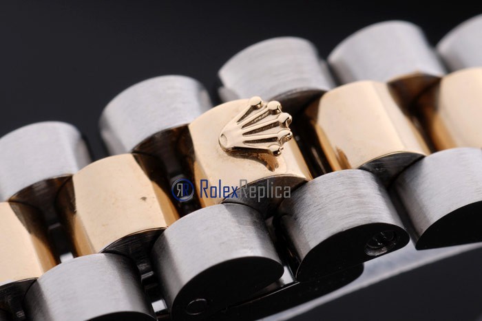 rolex replica datejust lady acciaio oro black arab orologio imitazione - immagine 7