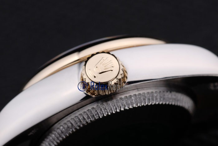 rolex replica datejust lady acciaio oro black arab orologio imitazione - immagine 8