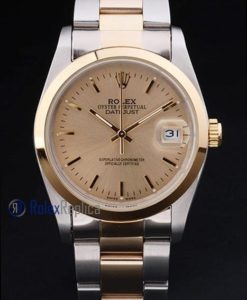 rolex replica datejust acciaio oro barrette ghiera liscia orologio imitazione
