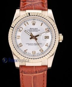 rolex replica datejust oro giallo strip leather orologio imitazione