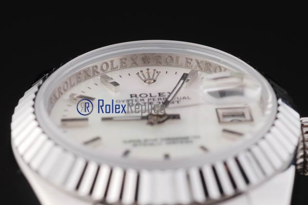 rolex replica datejust lady acciaio madreperla barrette orologio imitazione - immagine 4