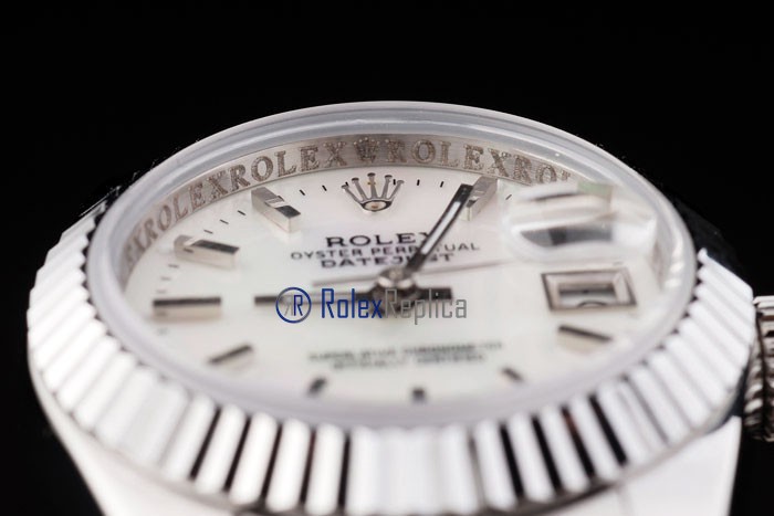 rolex replica datejust lady acciaio madreperla barrette orologio imitazione - immagine 12