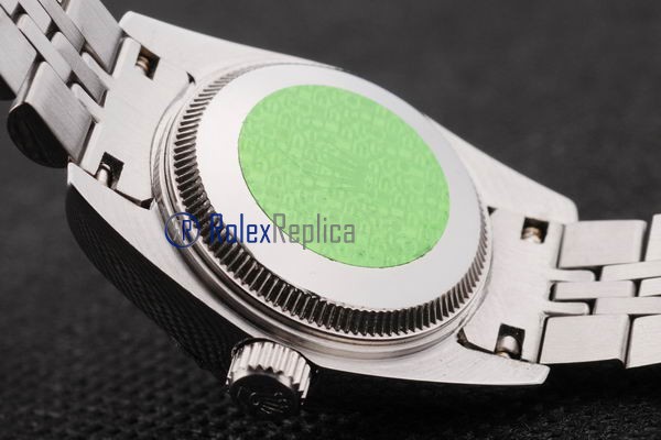 rolex replica datejust lady acciaio madreperla brillantini orologio imitazione - immagine 6