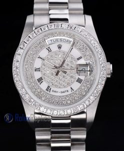 Alternative view of rolex replica daydate acciaio SARU orologio imitazione