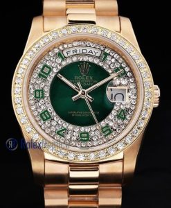 rolex replica daydate oro SARU  green arab orologio imitazione