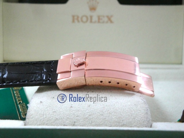 rolex replica daytona chocolate rose gold pelle orologio replica copia imitazione - immagine 12