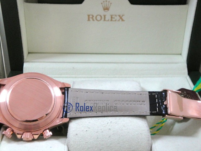 rolex replica daytona chocolate rose gold pelle orologio replica copia imitazione - immagine 15