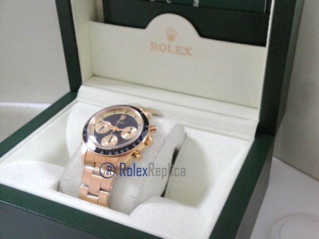 rolex replica daytona paulnewman oro giallo black dial vintage orologio replica copia - immagine 6