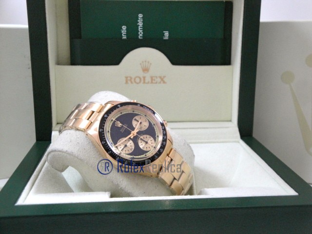 rolex replica daytona paulnewman oro giallo black dial vintage orologio replica copia - immagine 8