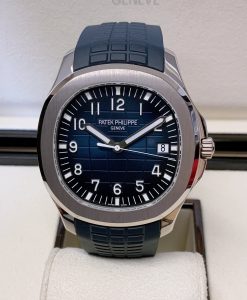 Patek Philippe replica aquanaut 5168g white gold blue dial