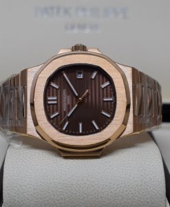 Patek Philippe replica nautilus 5711 rose gold brown dial