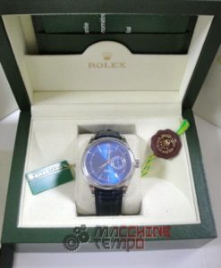 rolex replica cellini date blue dial cinturino pelle orologio replica