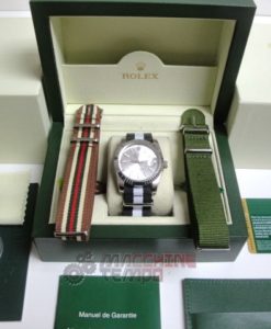 rolex replica datejust acciaio argentèè barrette cordura orologio imitazione