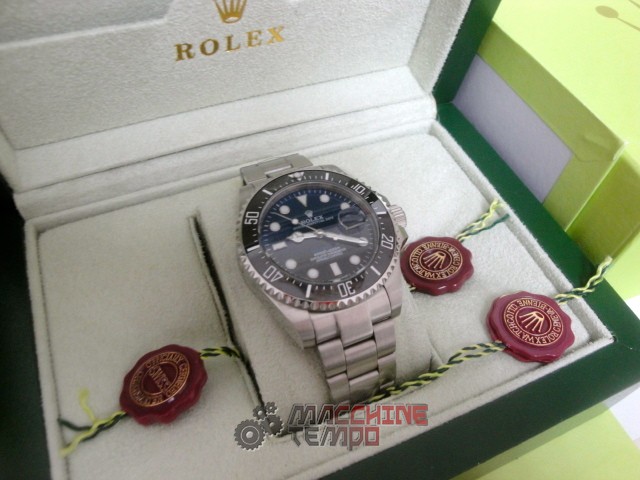 rolex replica seadweller dial blue new basilea orologio replica copia lusso imitazione - immagine 4