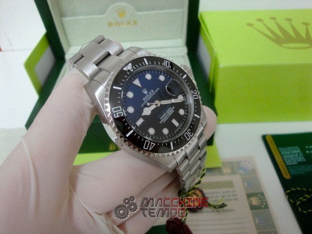 rolex replica seadweller dial blue new basilea orologio replica copia lusso imitazione - immagine 9
