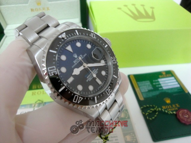 rolex replica seadweller dial blue new basilea orologio replica copia lusso imitazione - immagine 10