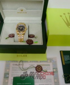Alternative view of rolex replica datejust oro giallo roman black dial orologio imitazione