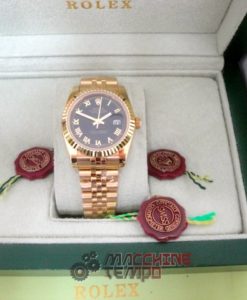 rolex replica datejust oro giallo roman black dial orologio imitazione