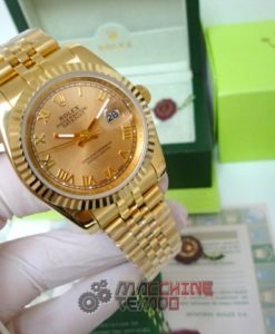 rolex replica datejust full oro giallo gold dial roman orologio imitazione