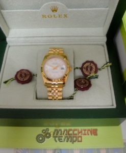 rolex replica datejust full oro giallo madreperla dial roman orologio imitazione