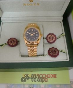 rolex replica datejust full oro giallo black dial barrette orologio imitazione