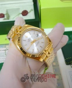 rolex replica datejust full oro giallo white dial barrette orologio imitazione
