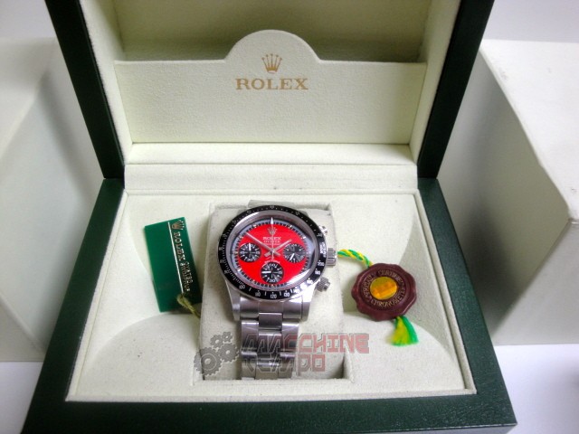 rolex replica daytona paulnewman 6263 california red dial vintage orologio replica copia - immagine 4