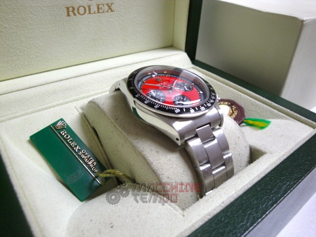 rolex replica daytona paulnewman 6263 california red dial vintage orologio replica copia - immagine 5