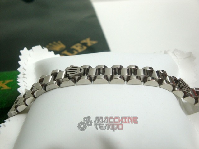 Rolex replica gioielli bracciale jubilèè oro bianco - immagine 10