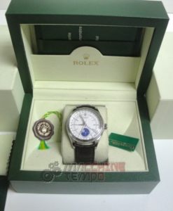 rolex replica cellini white dial moonphase cinturino pelle orologio replica