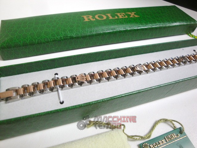 Rolex replica gioielli bracciale jubilèè acciaio everose bi-colour - immagine 4