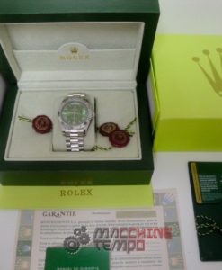 Alternative view of rolex replica daydate ll acciaio green dial orologio replica copia imitazione