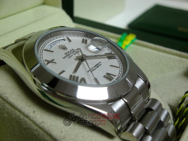 rolex replica daydate ll acciaio white dial president orologio replica copia imitazione - immagine 16