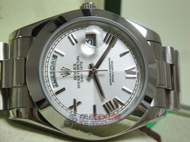rolex replica daydate ll acciaio white dial president orologio replica copia imitazione - immagine 18