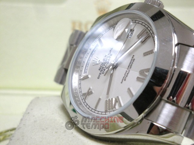 rolex replica daydate ll acciaio white dial president orologio replica copia imitazione - immagine 20