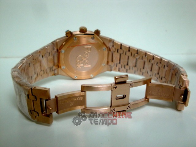 audemars piguet replica chrono offshore leo messi rose gold white dial panda imitazione copia - immagine 7